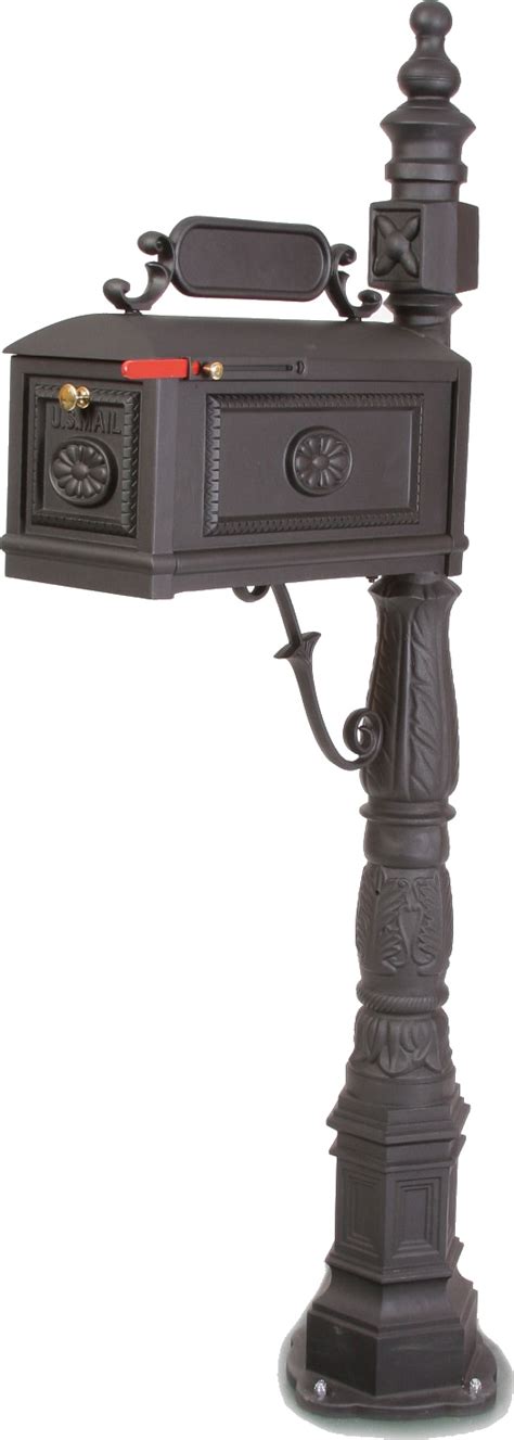 cast aluminum mailbox mounting bracket|decorative cast aluminum mailbox black.